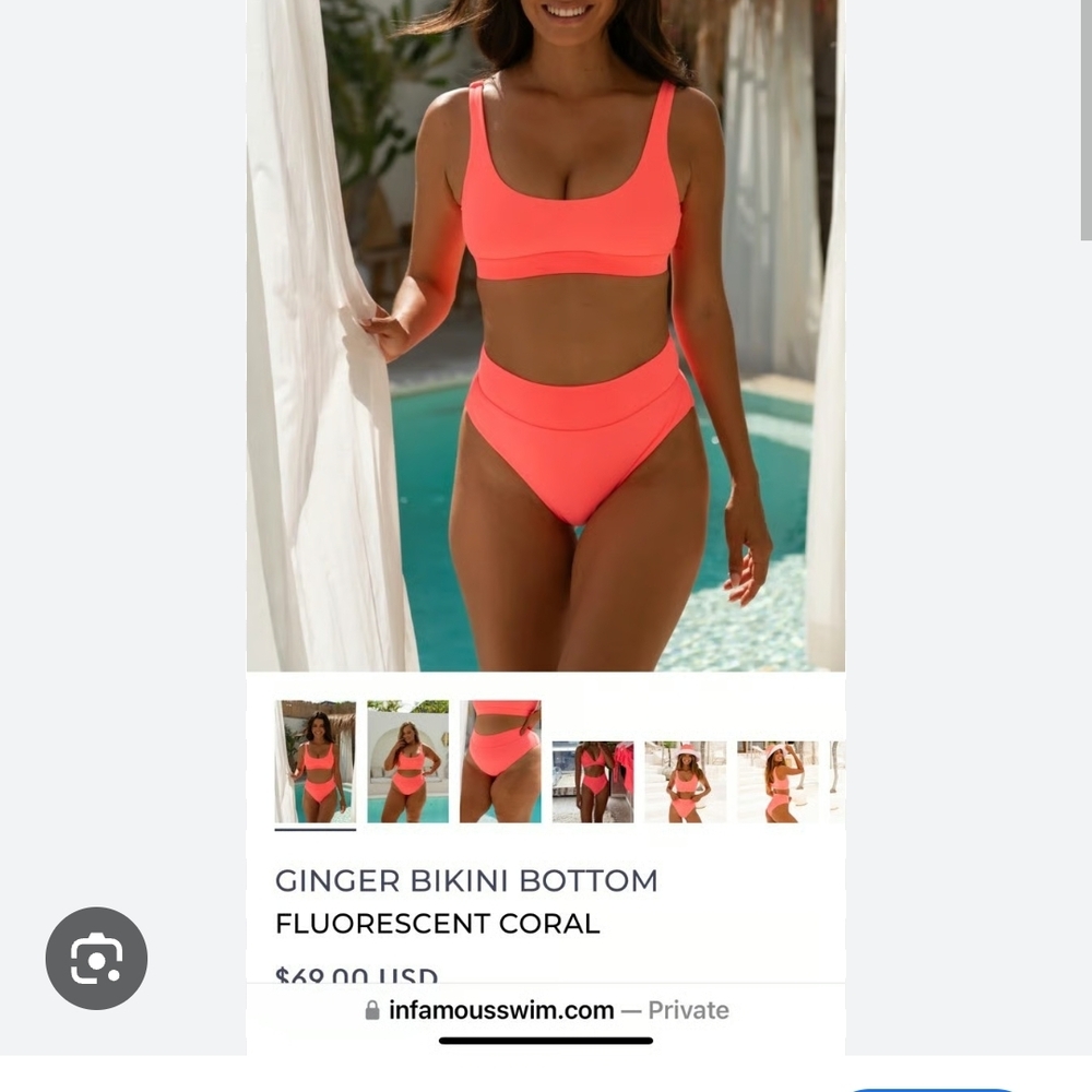Women's Coral Bikini Set